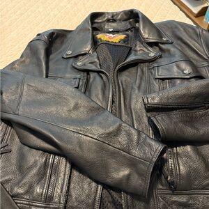 Harley-Davidson Black Leather Performance Jacket with chaps